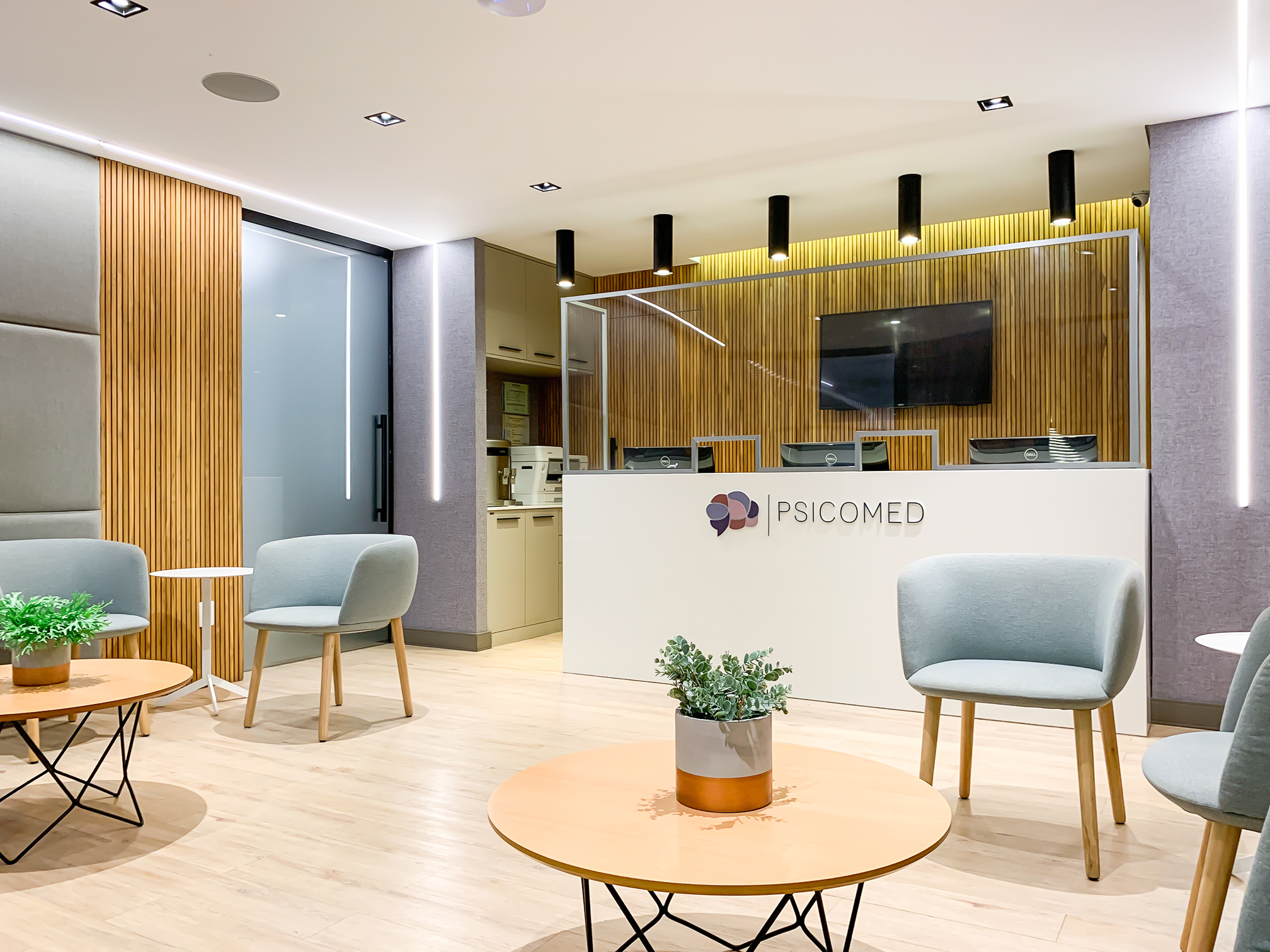 Recepção Psicomed - Consultório moderno
